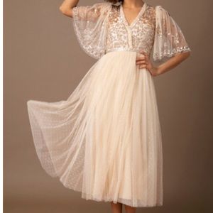 chinese dress ladies Layered Lace Midaxi Dress